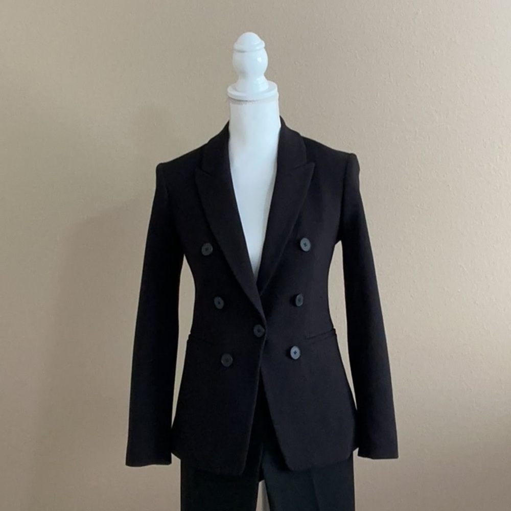 Express Classic Black Double-Breasted Blazer Set - image 1